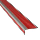 Treppenkantenprofil Selbstklebend Kantenschutzprofil PVC,elastischer Kantenschutz,für Wohn- Und Arbeitsbereich Sowie Garage Geeignet, Einfache Montage - Schwarz (Color : Red, Size : 5cmX2.5cmX1.4m)