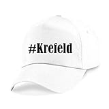 Reifen-Markt Base Cap Hashtag #Krefeld Größe Uni Farbe Weiss Druck Schw