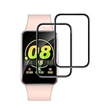 REROXE 2 Stück Schutzfolie für Panzerglas für Samsung Galaxy Fit 3, Anti-Öl Anti-Schmutz Anti-Kratzen Samsung Watch Fit 3 Display
