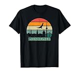 Cooles Eishockey Fan Shirt Stadt Mannheim mit Adler Skyline T-S