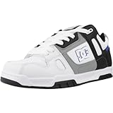 DC Shoes Herren Stag Sneaker, White/Grey/Blue, 42 EU