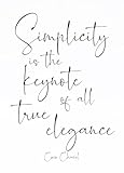 KUSTOM ART Dekorative Wandposter Serie inspirierende Sprüche Coco Chanel Zitate Kunstdruck auf beschichtetem Papier 42 x 30 cm Ohne R