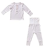 BABYONTOP Set mit Schlafanzug, 3 Größen, französische Marke, Baby-Pyjama-Set für Mädchen, 0 bis 12 Monate, Bambus, dehnbar, bequem, Tara Burgundy, 0-3 M