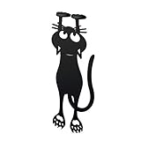 balvi Lesezeichen Curious Cat Farbe schwarz Katzenform 12cm Kunststoff/Ny