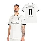 PUMA Offizielles Heimtrikot „Home 25/26“ | Borussia Mönchengladbach | Kurzarm, dryCELL, Recyceltes Material, Gladbach Trikot (DE/NL/SE/PL, Alphanumerisch, L, Regular, Regular, Warm White Black)