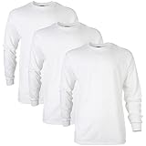 Gildan Unisex Langärmliges T-shirt aus Ultra-baumwolle, Stil G2400 T-Shirt, Weiß (3er-pack), M
