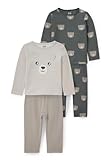 C&A Baby Jungen Pyjama Multipack Regular Fit Unifarben|Bedruckt|Verziert grün 80