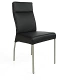 Lederstuhl Stuhl Gatto Rindsleder | Besucherstuhl Leder Stuhl Stühle Schw