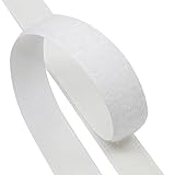Kleberino Klettband zum nähen | Set Hakenband und Flauschband | Klettverschluss zum aufnähen | hohe Verschlusskraft in Industriequalität (weiß, 16mm x 6m)