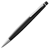 LAMY 2000 Druckbleistift 101 – Bleistift in der Farbe Schwarz, matt mit Radiertip – 0,7mm Feinstrichmine (LAMY M 40)