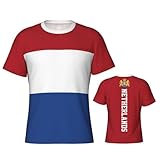 Niederlande Flagge Trikot Fussball T-Shirt, Kulturelles Erbe Comfy Fanartikel Trikot Für Herren, Kurzarm Sport T-Shirts Schnelltrocknend Laufshirts Funk
