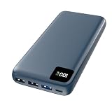 Power Bank 27000mAh Externer Akku - Bilivein Powerbank 22,5W Schnelles Aufladen Tragbares Ladegerät, PD USB C Input & Output mit LED Display für iPhone 16/15/14/13/12 Pro/Pro Max Serie Tablet (Blau)
