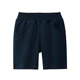 Sportset Kinder Jungen Kurz Kleinkind Mädchen Jungen Kinder Sport Solide Casual Shorts Mode Strand Cargo Hosen Shorts Kurze Hosen Jungs (Navy, 3-4 Years)