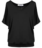 Van Der Rich ® - T-Shirt Kurzarm Oberteile - Damen (Schwarz, XL)
