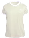 adidas Damen 3-Streifen Adicolor T-Shirt (Plus Size), Baumwolle, Raglanärmel, Trefoil Logo (DE/NL/SE/PL, Alphanumerisch, XXL, Große Größen, Regular, beige (Wonder White))