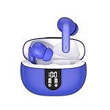 Kopfhörer Kabellos Bluetooth, Bluetooth Kopfhörer 5.3 Sport In Ear Kopfhörer mit Mikrofon, Kabellos HiFi Stereo Sound, 40 std Spielzeit, LED-Anzeige, IP7 Wasserdicht für iOS, Andriod, B