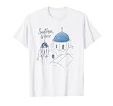 Santorini Griechenland Kunst ikonische Architektur Reise Souvenir T-S