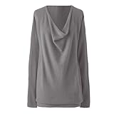 AMDOLE Sweatshirts für Damen, Batikdruck, Trend, kurze Ärmel, zum Ausgehen, grau, 4XL