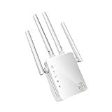 Wireless WiFi Repeater Router 300/1200 Mbit/s Dual-Band 2,4/5G Wi-Fi Range Extender Wi Fi Router Home Network (Color : Battery Mirror 1)