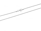 e-h collection Zopfkette rund Halskette Silberkette 925 Sterling Silber anlaufgeschützt 1,5 mm breit Damen Herren Kinder (50)