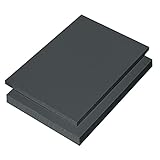 Platte aus Hart PVC Zuschnitt in | grau RAL 7011 | VERSCHIEDENE STÄRKEN | TOP QUALITÄT | (2 Stück | 20 x 30cm, 3mm Dunkelgrau)