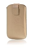 Handytasche Circle für Samsung Galaxy S5 i9600 Handy Etui Schutz Hülle Cover Slim Case beig