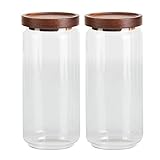 ISTOVO Tä Dose Köorvaringdose mit Deckel 1 Liter [2 X 1000 Ml] - Eleganter Glasbehälter mit Deckel-S