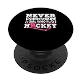Lustiges Hockey für Frauen Mädchen Eishockeyspieler Hockey-Liebhaber PopSockets mit austauschbarem PopGrip