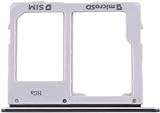 Ersatzteil kompatibel mit Samsung Galaxy Tab S5e SM-T725 Wagen Einschub Halter Adapter Kartensteckplatz Wagen für SIM-Karte + Speicherfach Micro SD (Schwarz)