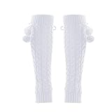Warme Weihnachtsmode, winddichter Druck, mittlere Röhrensocken, lange -Baumwolle Unisex Socken (White, One Size)