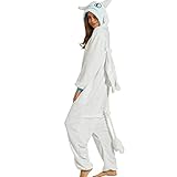nezababy Toothless Onesie Kostüm Pyjama Tier Drachenschwanz Flanell Kostüm Plüsch Overall Halloween Weihnachtspyjama für die F