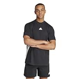 Adidas Future Icon Herren-T-Shirt mit 3 Streifen, Schw