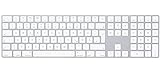 Apple Magic Keyboard mit Ziffernblock: Bluetooth, wiederaufladbar. Kompatibel mit Mac, iPad oder iPhone; Deutsch, Silb