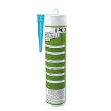 PCI Silcofug E Elastischer Dichtstoff, 310ml, Silikon, innen & außen, inklusive kör4u Tülle (01 brilliantweiß)