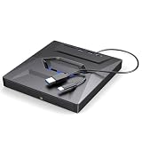 TQUXNGA Externe Video-Disc-Laufwerke, USB 3.0, USB C, tragbarer Video-Disc-Player, Brenner, Lesegeräte, Schreibgerät, optische Laufwerke für Laptop, Desktop-PC