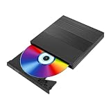 TRDEWR USB Externer CD- Und DVD-Player DVD-ROM 8X CD-ROM 24X USB3.0/USB2.0/Typ C Externer DVD-CD-Laufwerkleser for PC-Desktop Hdmi1080p-Anschluss(USB2.0)