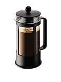 Bodum 1783-01 KENYA Kaffeebereiter (French Press System, Spülmaschinengeeignet, 0,35 liters) schwarz, 3 Cup