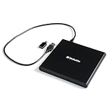 Verbatim External Slimline CD/DVD Writer, USB 2.0, moblies Laufwerk, Nero Burn & Archive-Software inklusive, Externer DVD-Brenner, Externes CD-Laufwerk, kompaktes Design, schw