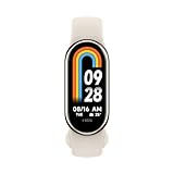 Xiaomi Smart Band 8 Fitness Tracker, 1.62 Inch AMOLED Display, 16 Days Battery Life, 5ATM, SpO2 Tracking, Sleep and Pulse Monitoring, 150+ Training Modes, Pedometer, Champagne G