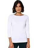 Cecil Damen Basic Boatneck T-Shirt, White, S