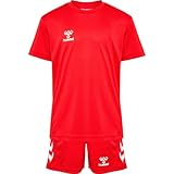 hummel Unisex Kinder Hmllogo Set Kids T-Shirt, True Red, 140 EU