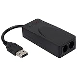 Faxmodem, Externes 56k-Modem, Dual-Port-USB 2.0, Unterstützt Automatisches Wählen und Antworten, für Win 7/Win 8/Win 10/Win XP-Treib