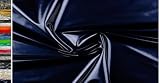 StoffBook DUNKELBLAU BI-STRETCH SPANDEX LACKLEDER ÖKO-TEX STOFF STOFFE, E415