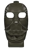 Movie Edward Nygma Maske Vollgesichtsmaske Leder Riddler Cosplay Prop schw