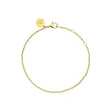 Purelei® Brave Armband (Gold), Filigranes wasserfestes Armband für Damen, Schlichtes Armband aus Edelstahl, Geschenk für Frauen, 16-19 cm Länge verstellb