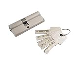 CKryzillix Zylinderschloss,Schließzylinder Verschiedene Größen von Türschloss Zylinderkerne 5Keys Höhe 32mm Innen- und Externe doppelte Entriegelung Sicherheitstürinnere Tür(Copper)