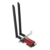 Annadue WiFi 6e PCIe Karte, 4200 Mbit/S Triple Band 6GHz 5GHz 2,4 GHz mit BT5.2 OFDMA MU MIMO WPA3 Verschlüsselung für Desktop Computer 10 11