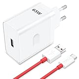 65W USB Ladegerät für Oneplus SuperVooc Charge,USB Netzteil mit Typ C Ladekabel 1M USB Ladestecker für OnePlus 13 12 12R 10 Pro/CE 4 Lite/Nord 4/Nord 2T/9 Pro/9/N20/N10/N100/8T/8 Pro/8/OPPO Reno 11F
