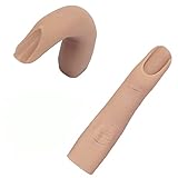 XMASIR Silikon Nagel Übungsfinger für Acrylnägel, Gefälschte Finger Trainingsmodell Flexible Biegbare Weibliche Mannequin Lebensgröße für Nail Art Display Schmuck Ringanzeig