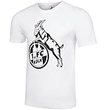 1. FC Köln T-Shirt „Basic weiß schwarz Gr. 5XL